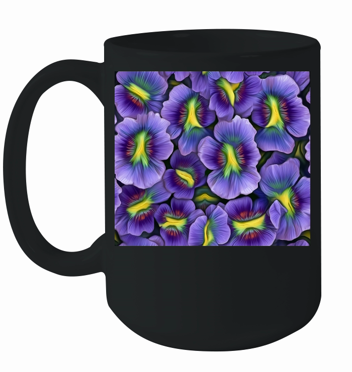 3D Iris reticulata Tumbler Wrap Ceramic Mug