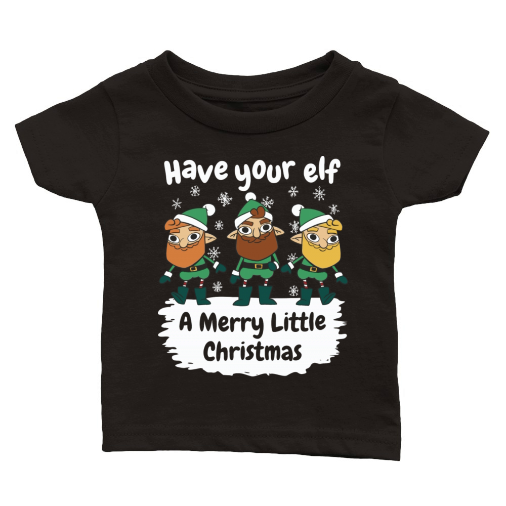 Funny Elf Christmas Costume Quote For Men Women Classic Baby Crewneck T-shirt