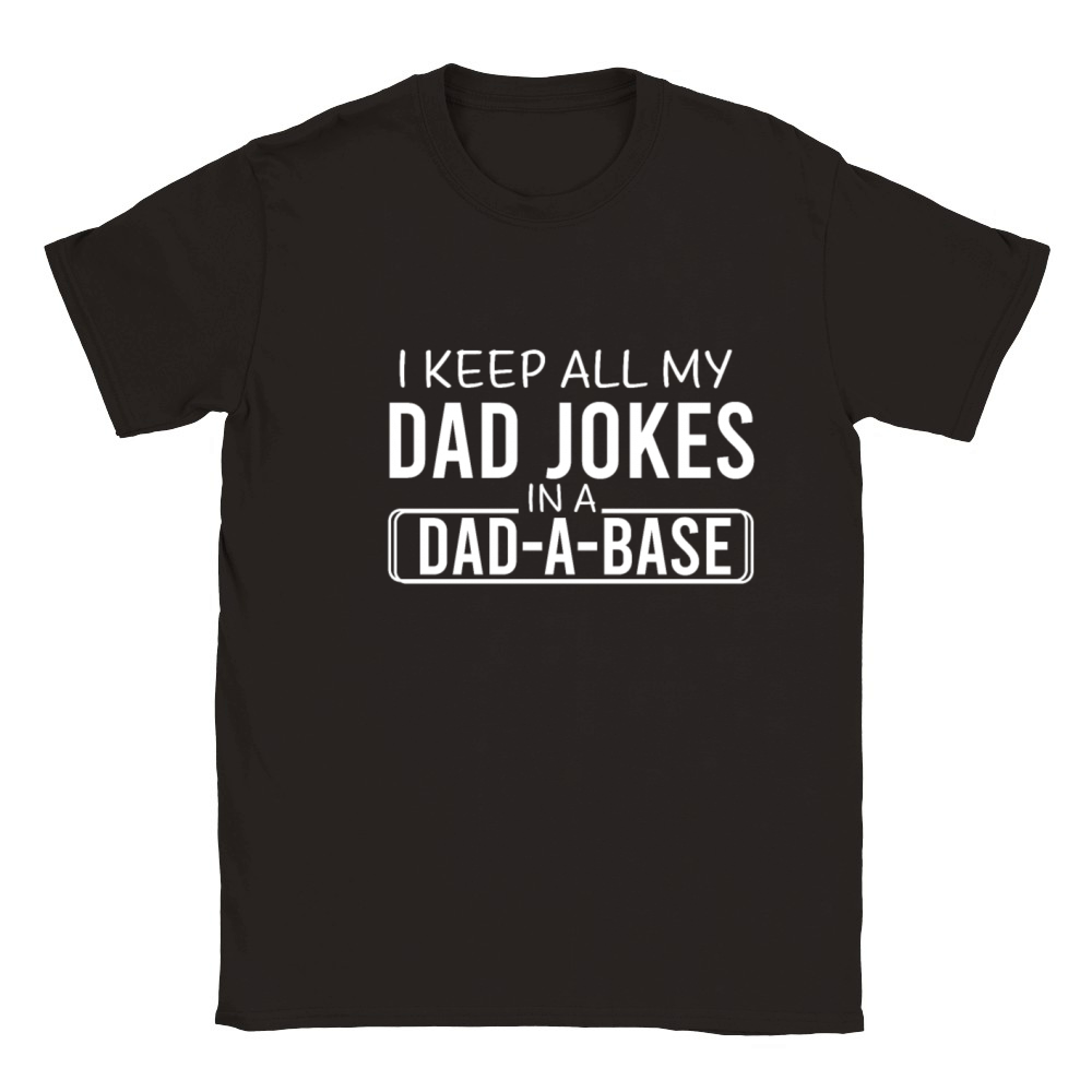 Funny I Keep All My Dad Jokes In A Dad Classic Kids Crewneck T-shirt