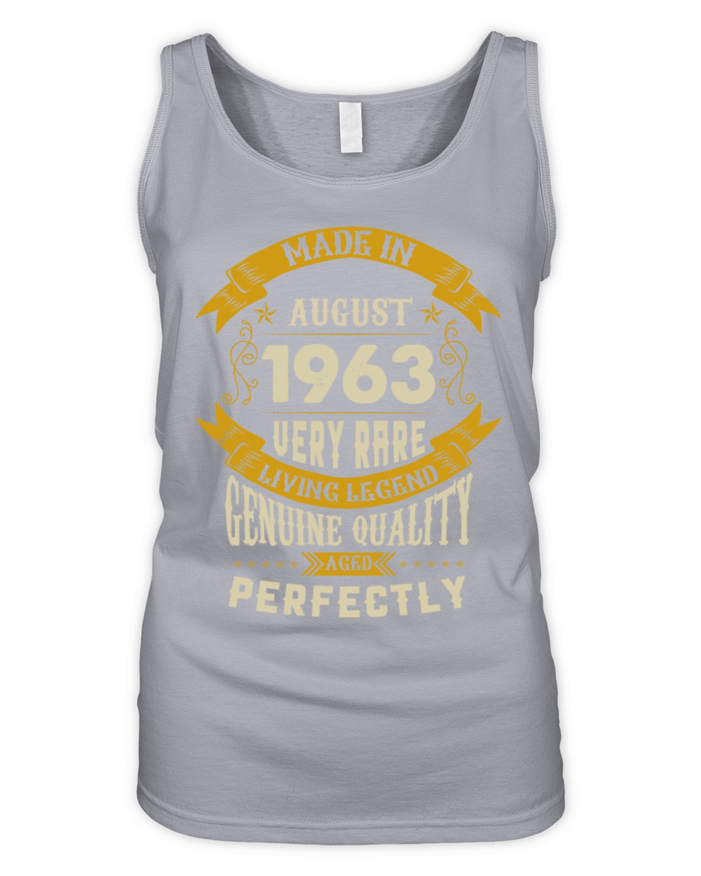 August 1963 Vintage Birthday Present Organic Women's Tank Top