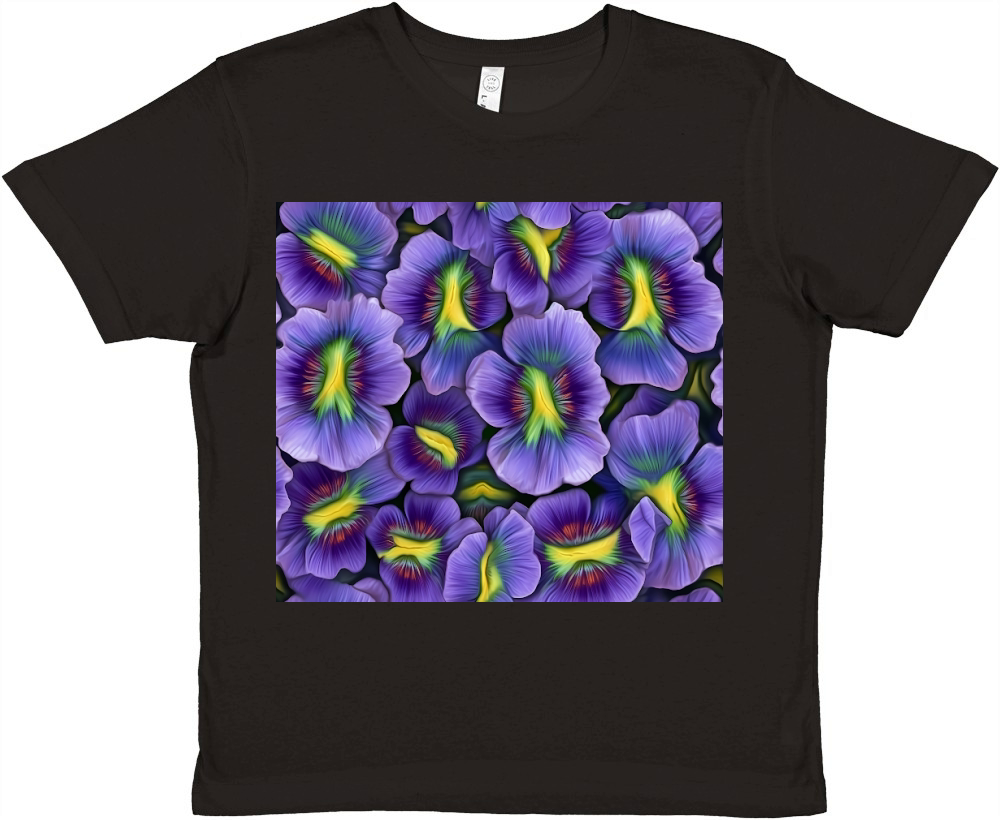 3D Iris reticulata Tumbler Wrap Premium Kids Crewneck T-shirt