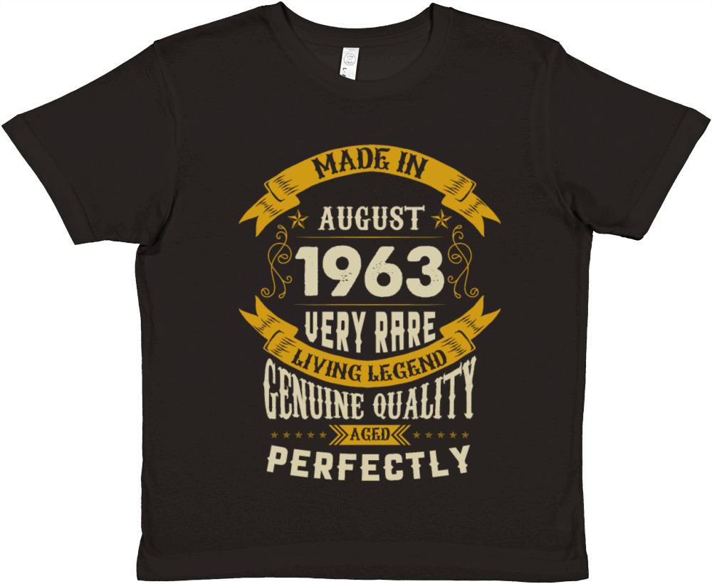 August 1963 Vintage Birthday Present Premium Kids Crewneck T-shirt