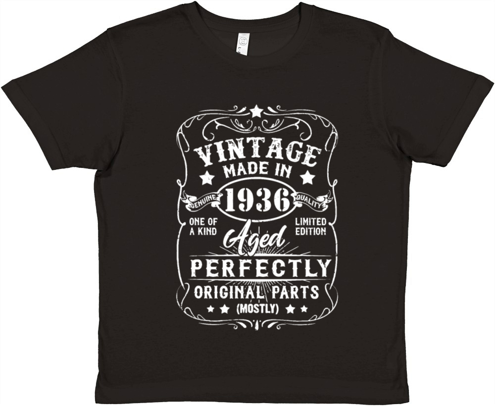 Vintage Made In 1936 Retro Classic 85th Birthday D Premium Kids Crewneck T-shirt