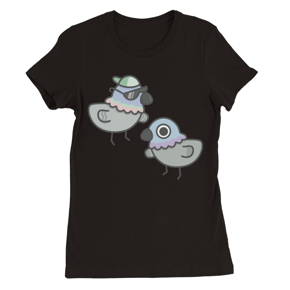 Coo Pigeons Premium Womens Crewneck T-shirt