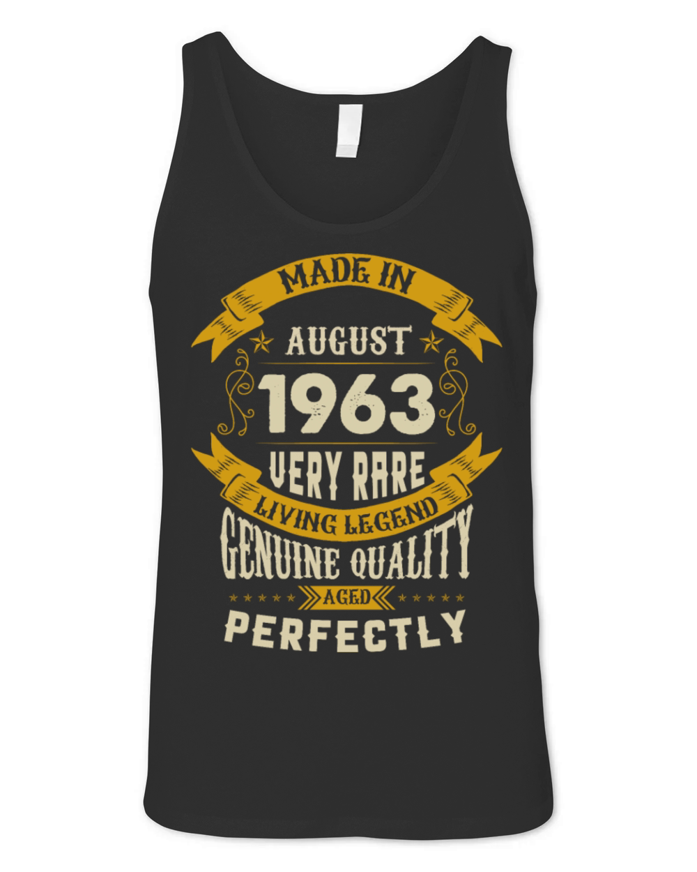 August 1963 Vintage Birthday Present Unisex Jersey Tank