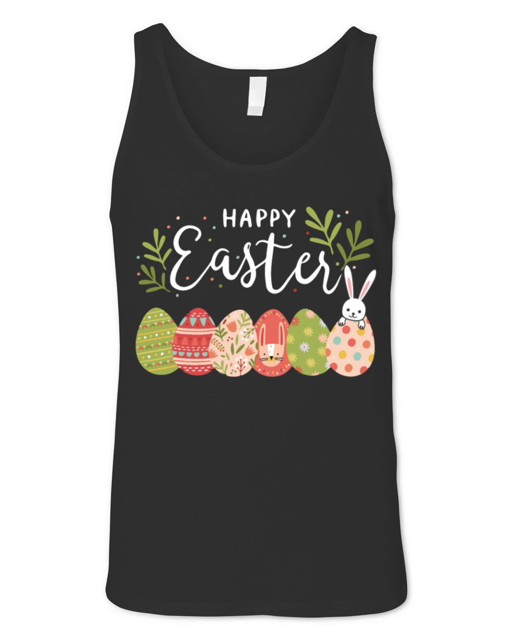 Happy Easter Spring Flowers Bunny Rabbit Egg Hunt Unisex Jersey Tank