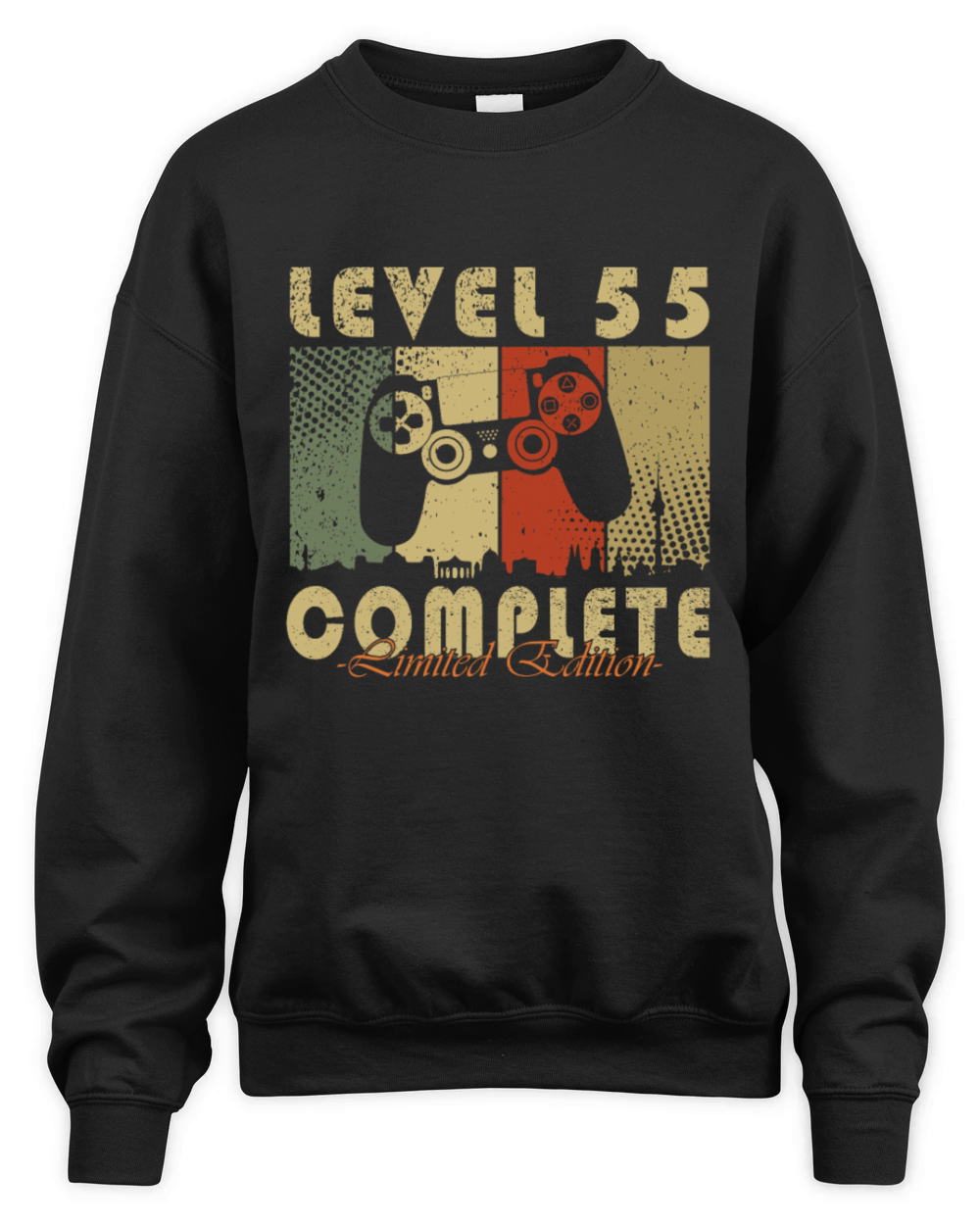 55 Birthday Level 55 Complete 55 Years Gift Unisex Premium Crewneck Sweatshirt