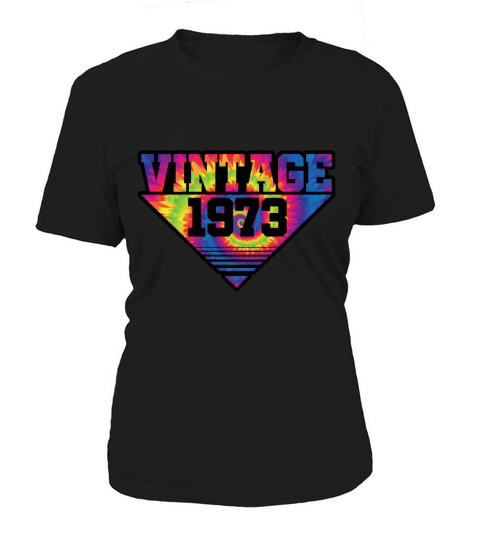 Vintage 1973 Tie Dye Splash Color Triangle Women's T-Shirt