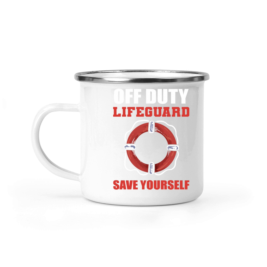 Off Duty Lifeguard Beach Attendant Gift Camping Mug