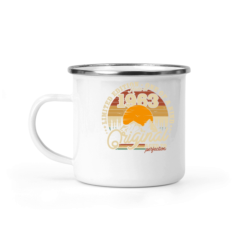 Vintage 1963 Birthday Gift Camping Mug