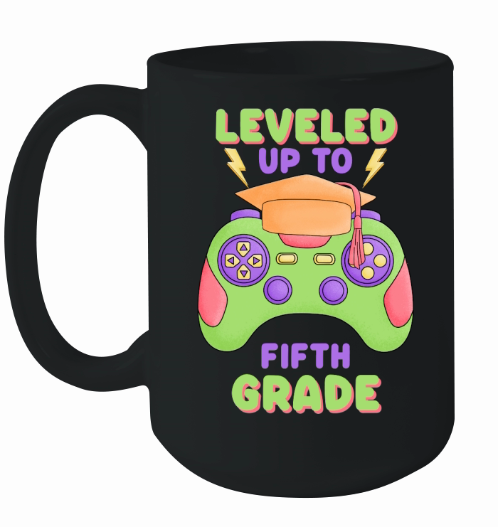 Leveled Up To Fifth Grade Ceramic Mug