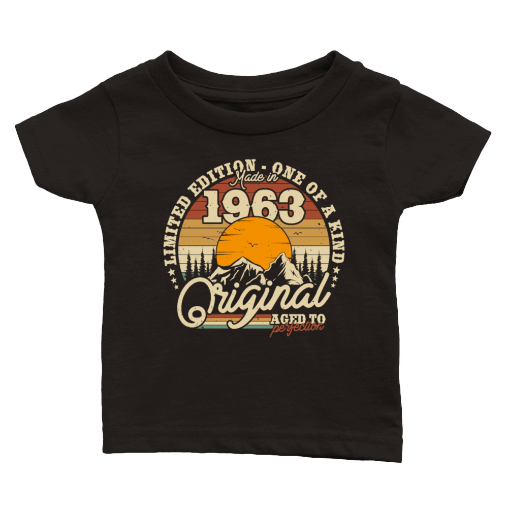 Vintage 1963 Birthday Gift Classic Baby Crewneck T-shirt
