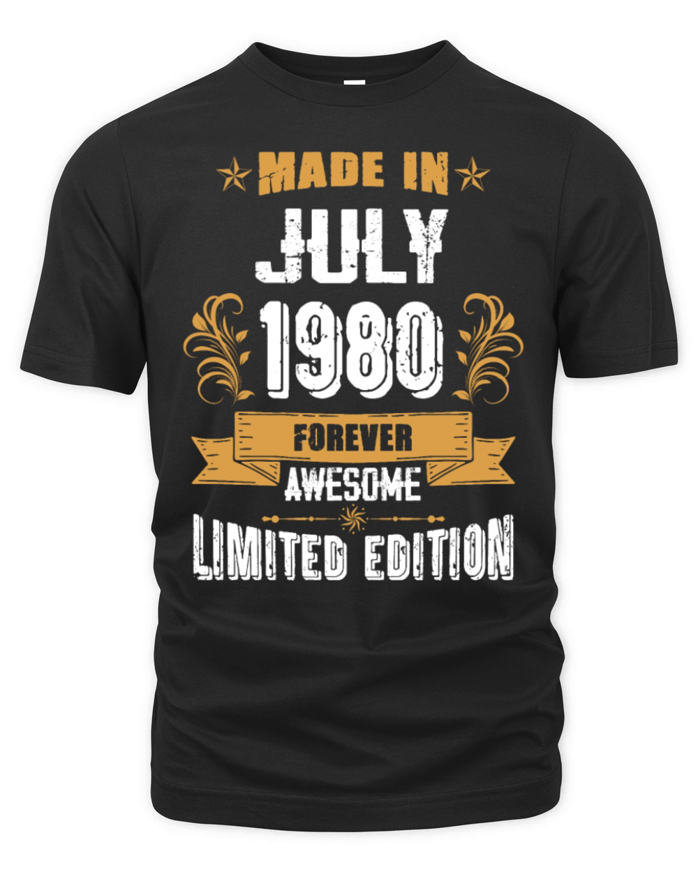July 1980 Vintage Birthday Present Organic Unisex T-shirt