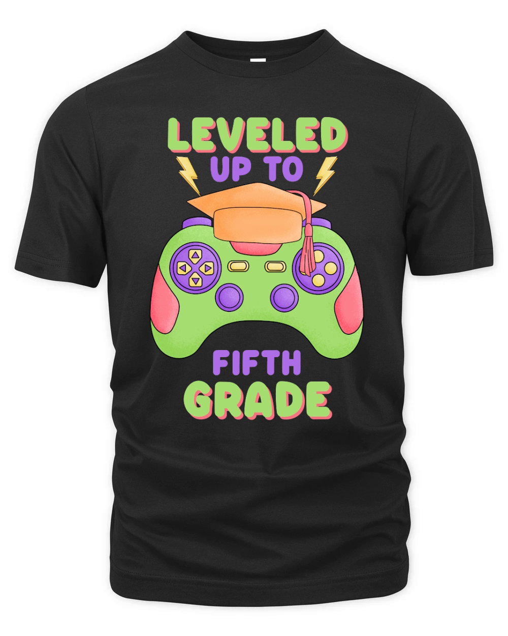 Leveled Up To Fifth Grade Organic Unisex T-shirt