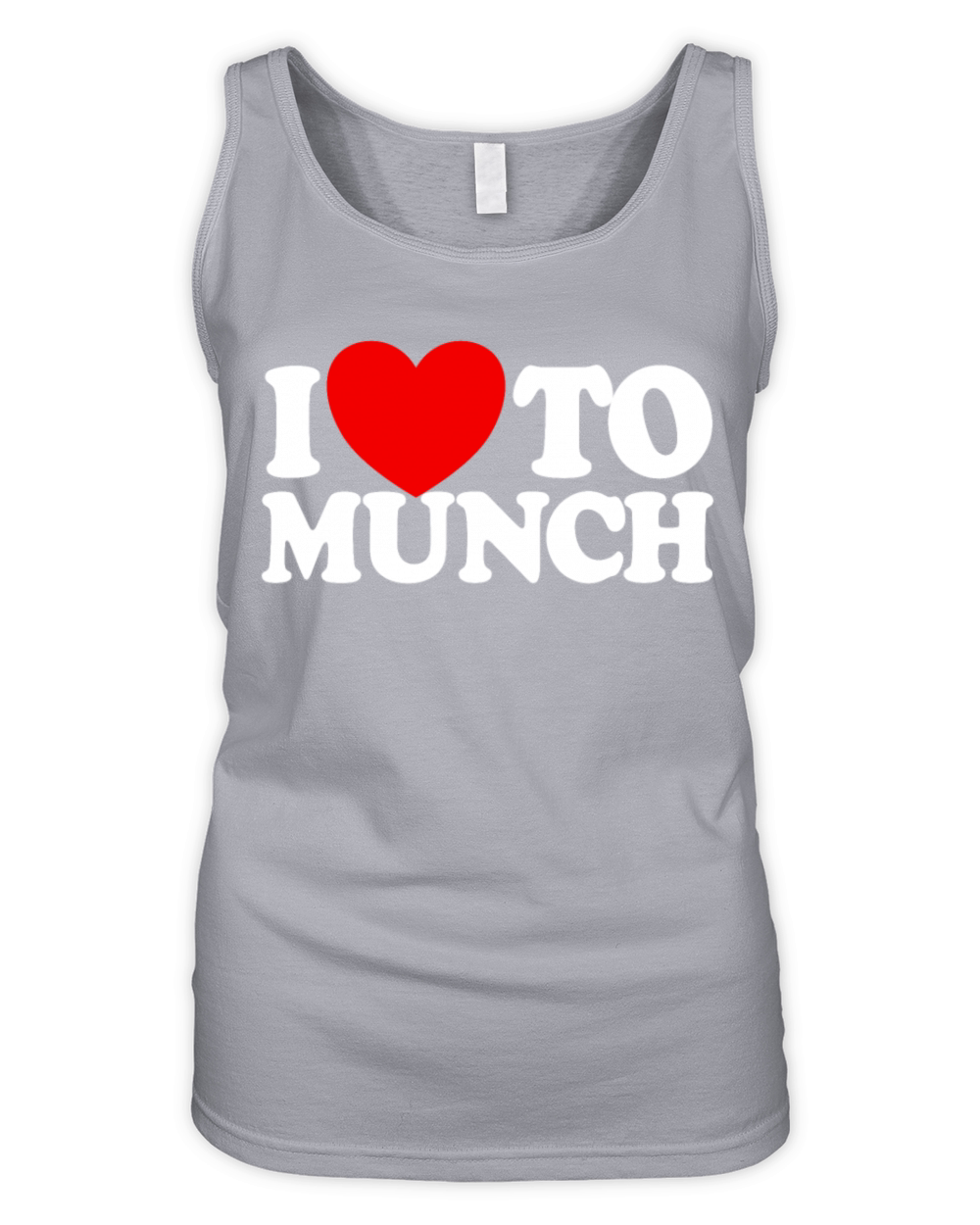 I Love To Munch Red Heart Adult Humor Love Munchi Organic Women's Tank Top