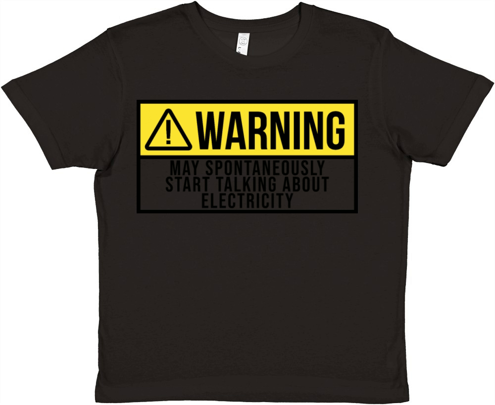 Warning Electrician Premium Kids Crewneck T-shirt