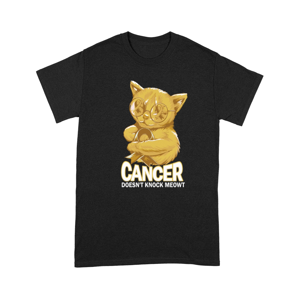 Cancer Doesnt Knock Childhood Cancer Premium T-shirt