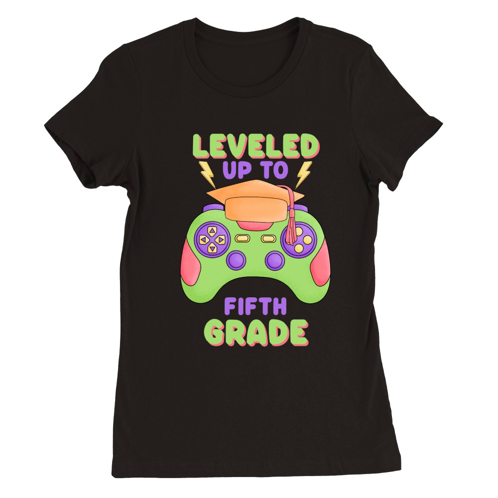 Leveled Up To Fifth Grade Premium Womens Crewneck T-shirt