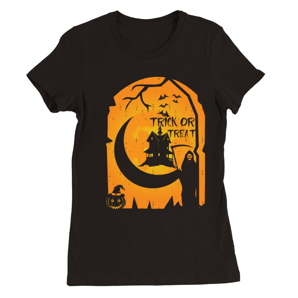 Trick Or Treat Premium Womens Crewneck T-shirt