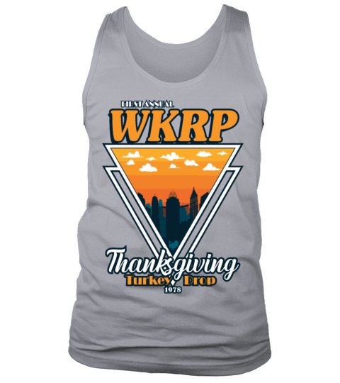 WKRP Thanksgiving Turkey Drop Vintage Triangle Tank Top Unisex