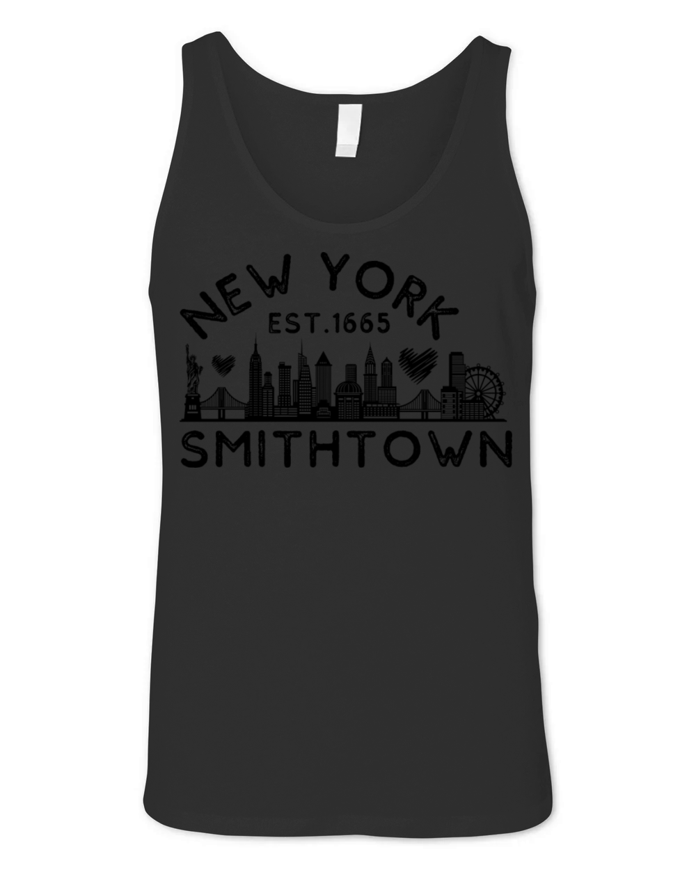 Smithtown New York Established 1665 Home Town Unisex Jersey Tank
