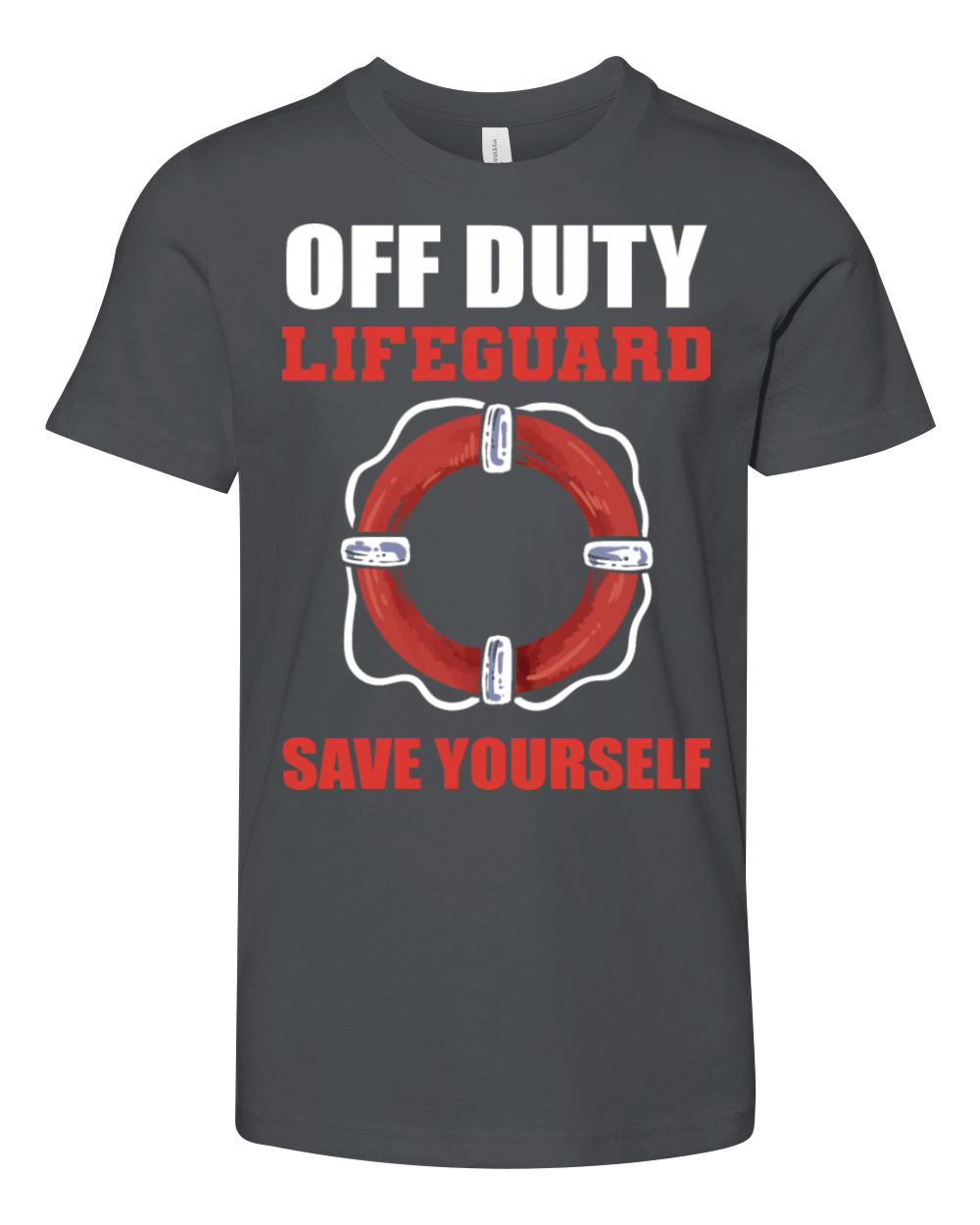 Off Duty Lifeguard Beach Attendant Gift Youth Unisex Jersey Tee