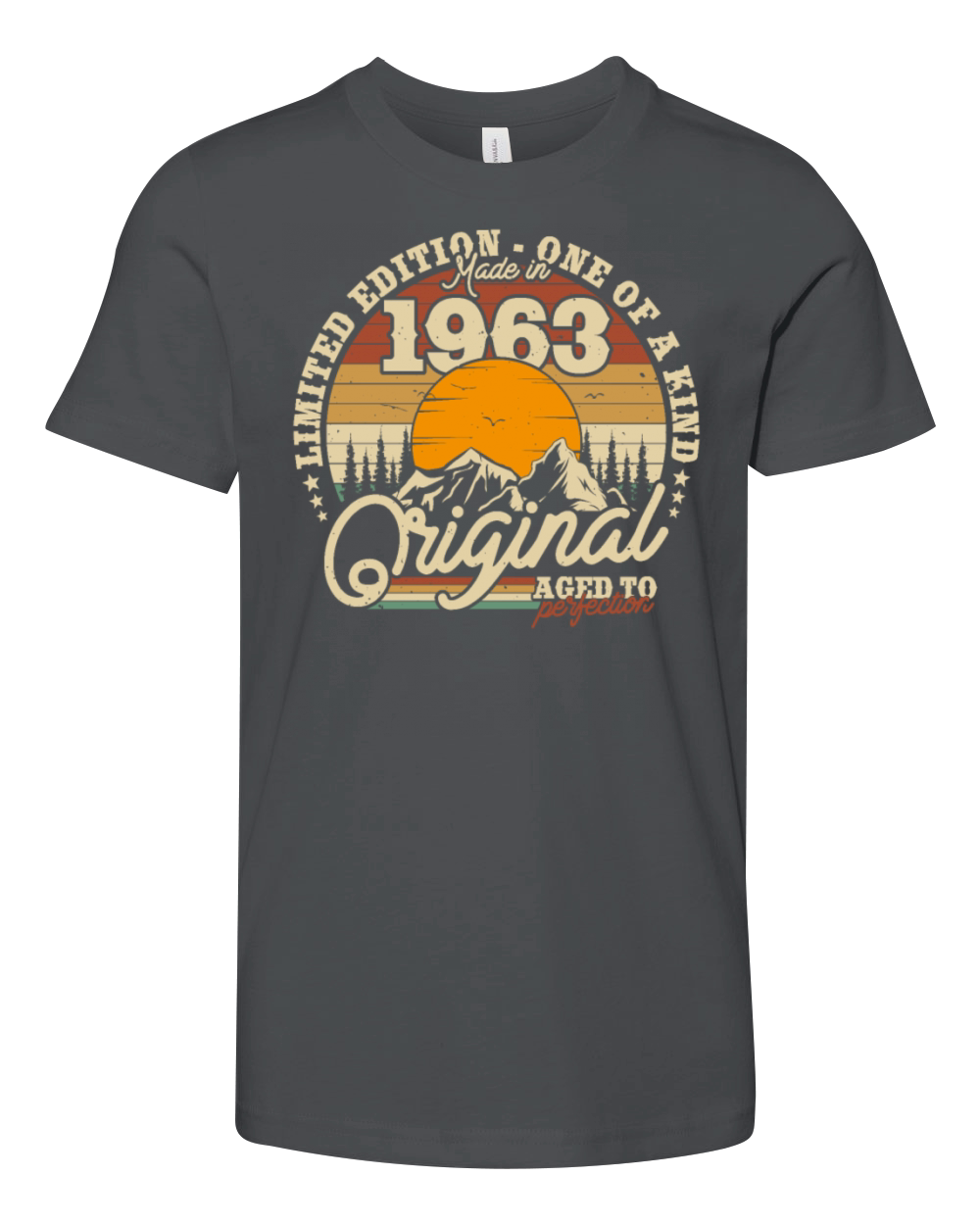 Vintage 1963 Birthday Gift Youth Unisex Jersey Tee