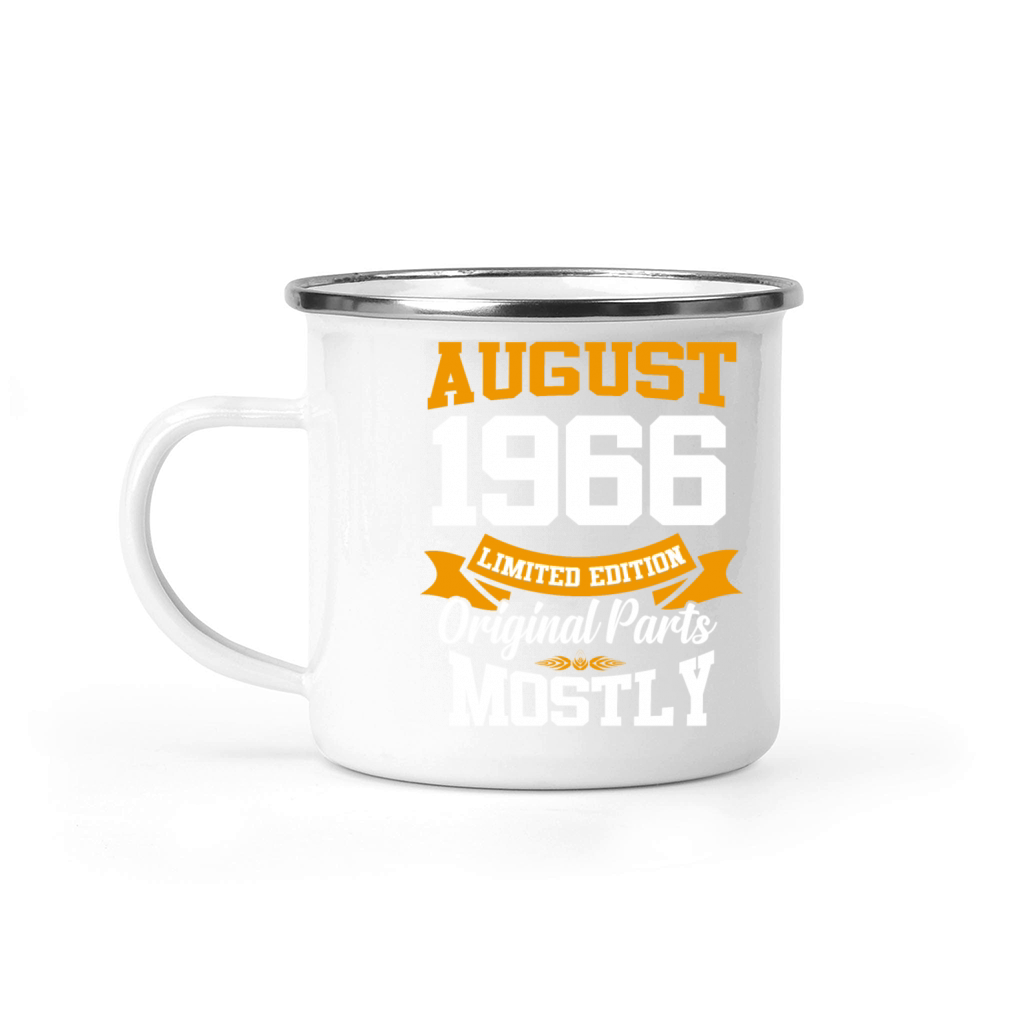 August 1966 Vintage Birthday Present Camping Mug