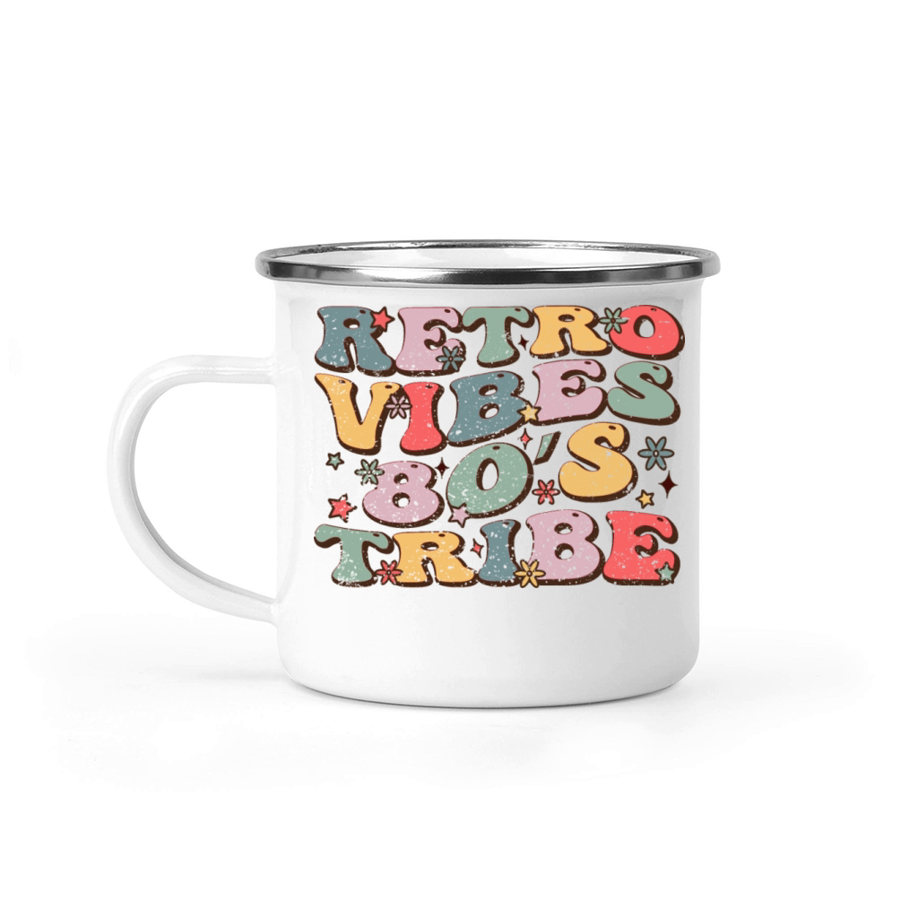 Retro Vibes 80s Tribe Camping Mug