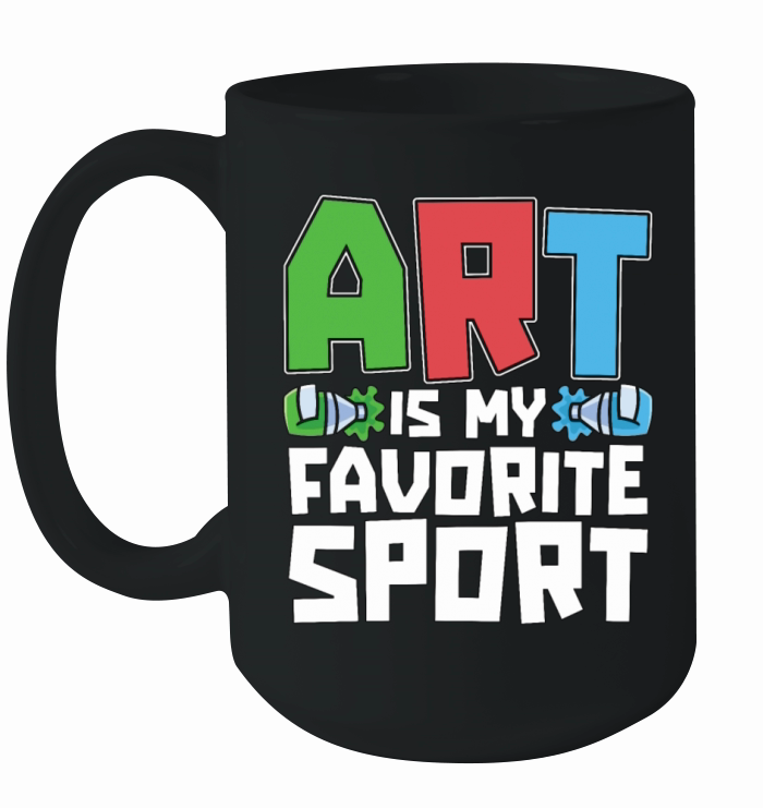 Painter Art Is My Favorite Sport Loves Paint Brush Ceramic Mug