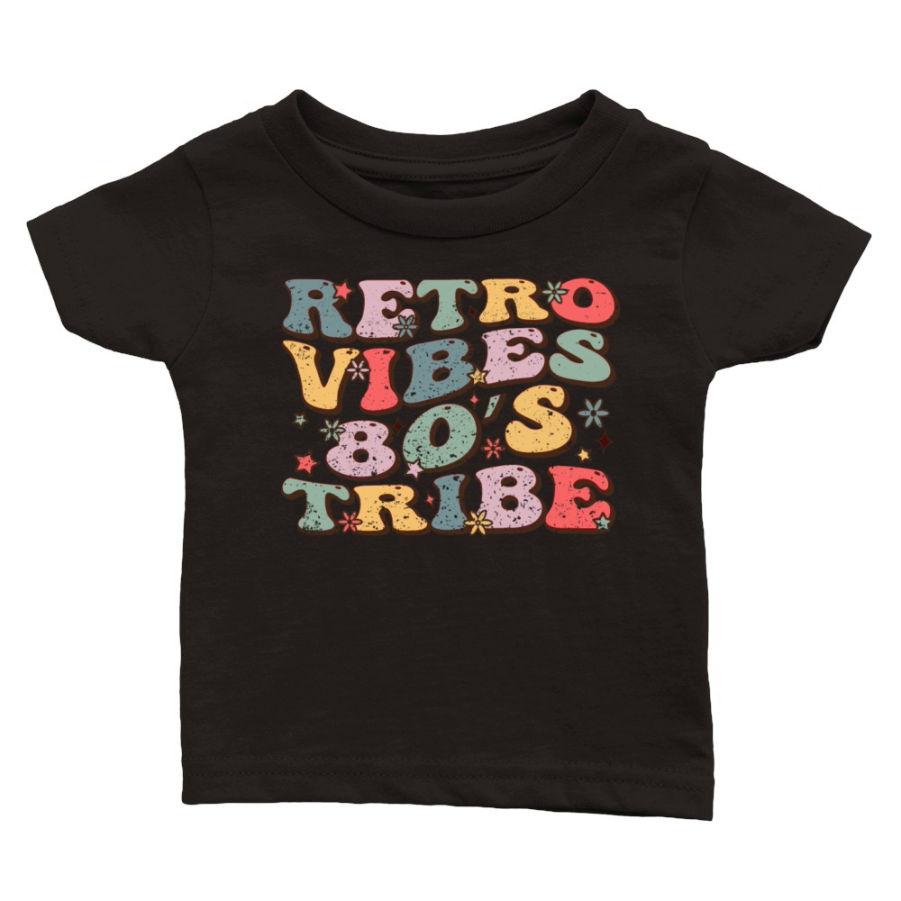 Retro Vibes 80s Tribe Classic Baby Crewneck T-shirt