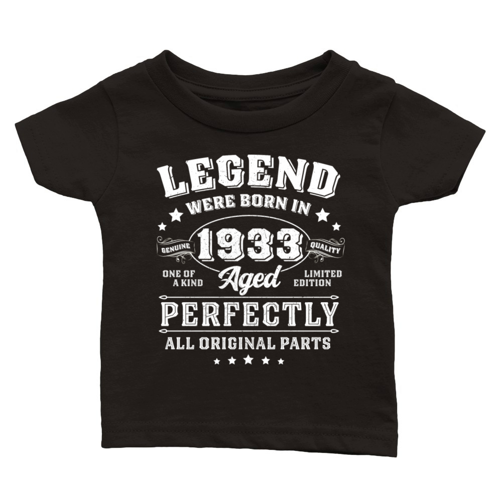Vintage 1933 Limited Edition 90 Year Old Classic Baby Crewneck T-shirt