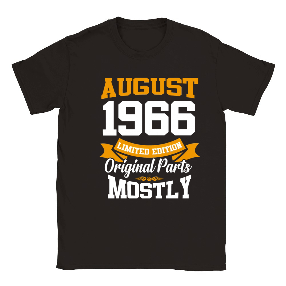 August 1966 Vintage Birthday Present Classic Kids Crewneck T-shirt
