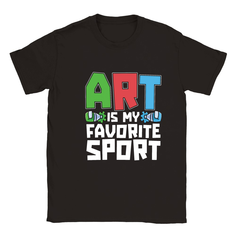 Painter Art Is My Favorite Sport Loves Paint Brush Classic Kids Crewneck T-shirt