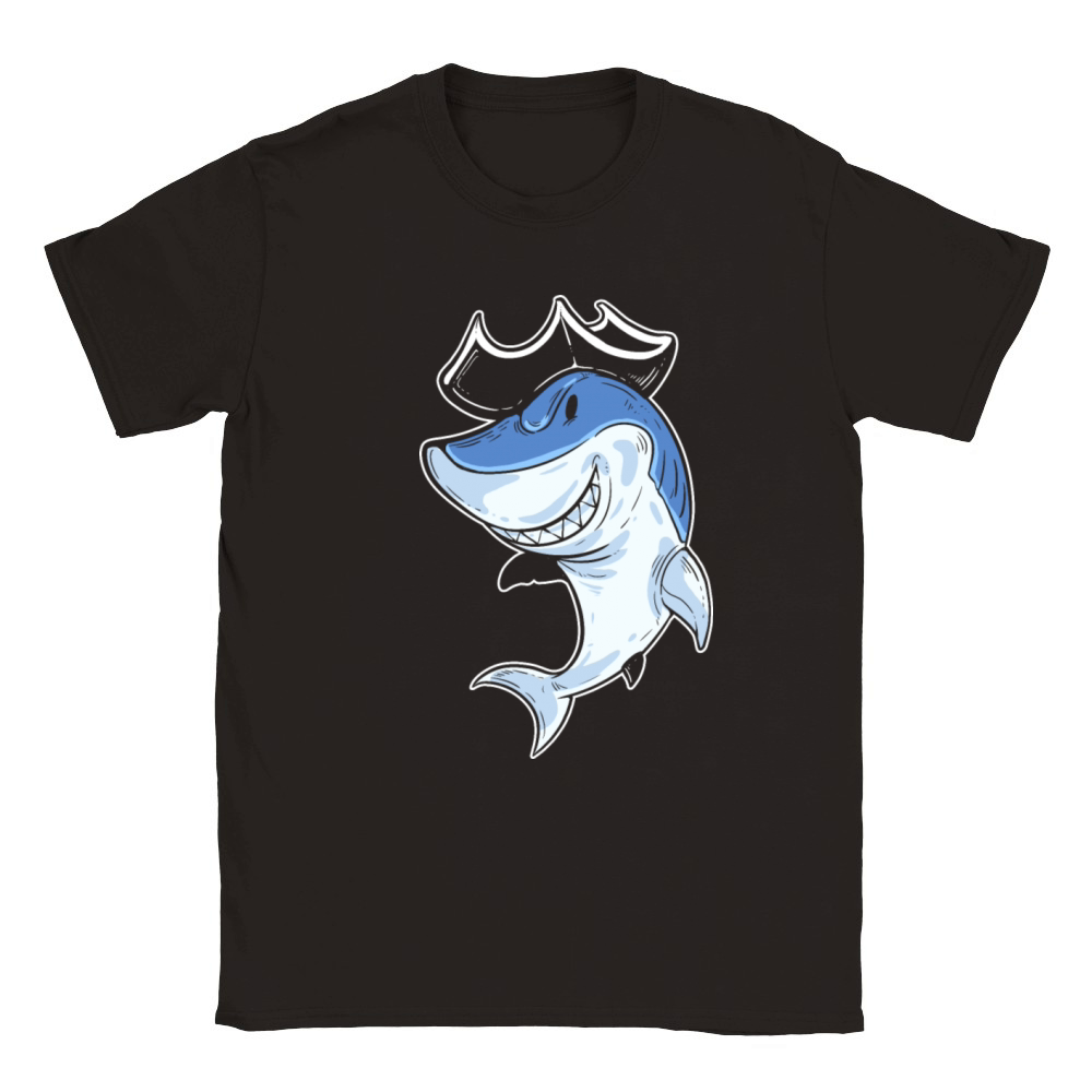Pirate Shark Captain Gift Classic Kids Crewneck T-shirt