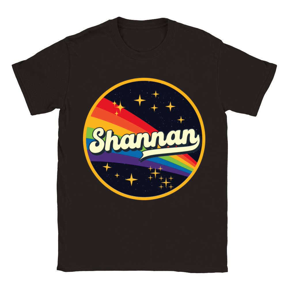 Shannan Rainbow In Space Vintage Style Classic Kids Crewneck T-shirt