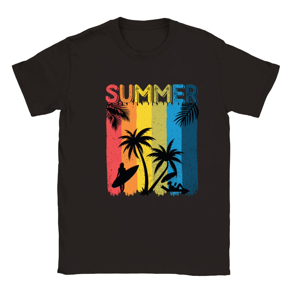 Summer vintage palm Classic Kids Crewneck T-shirt