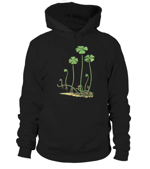 Grow Your Own Way Clover Shamrock Floral Logo Hoodie Unisex