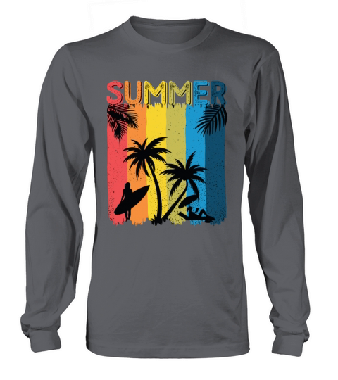 Summer vintage palm Long sleeved Unisex