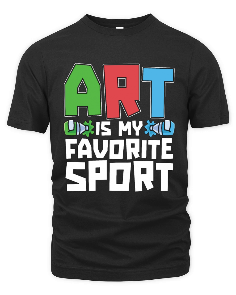 Painter Art Is My Favorite Sport Loves Paint Brush Organic Unisex T-shirt