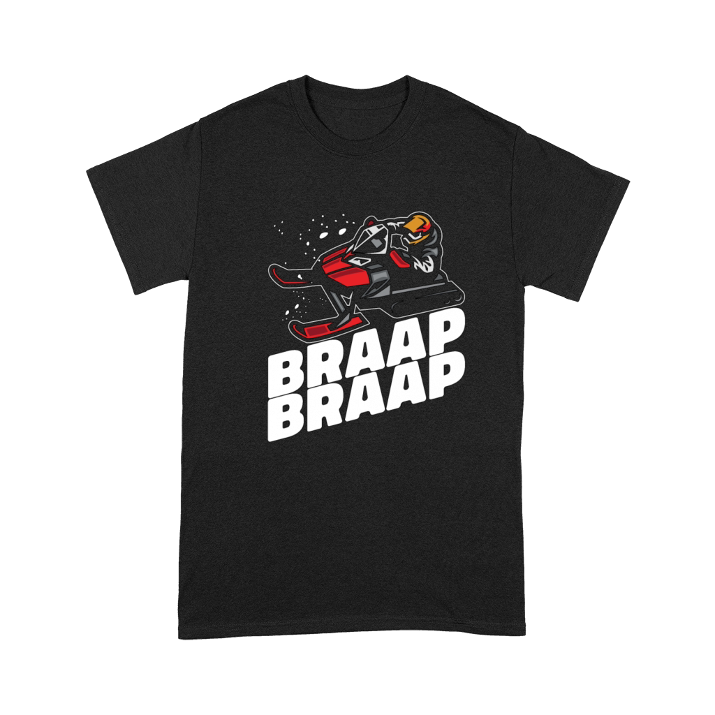 Snowmobile Racing Braap Braap Winter Sports Snow Premium T-shirt