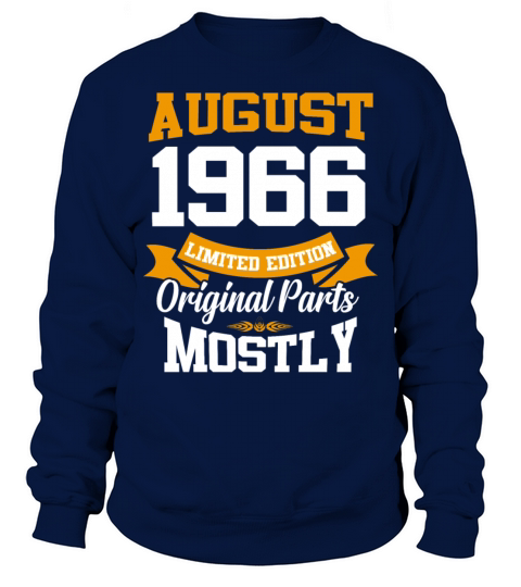 August 1966 Vintage Birthday Present Sweatshirt Unisex