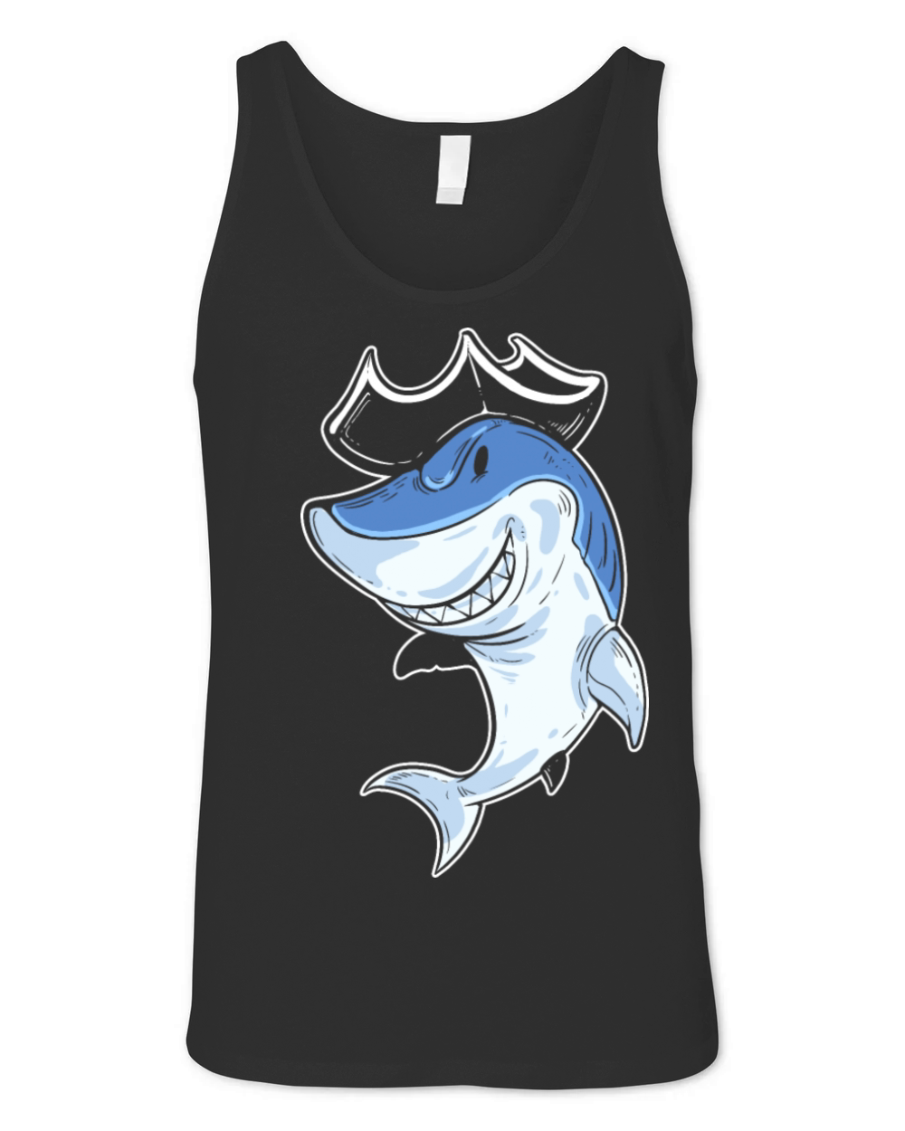 Pirate Shark Captain Gift Unisex Jersey Tank