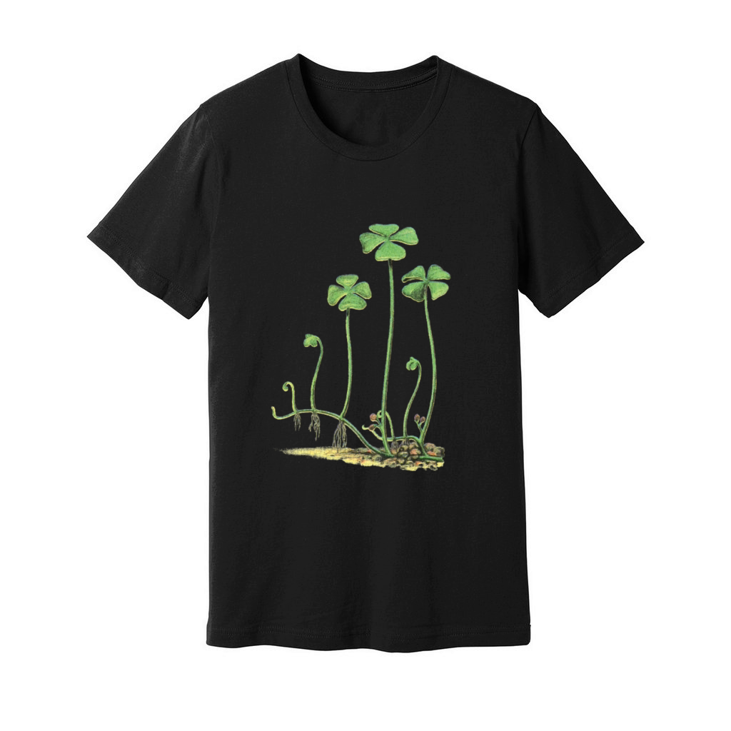 Grow Your Own Way Clover Shamrock Floral Logo Unisex Jersey Tee