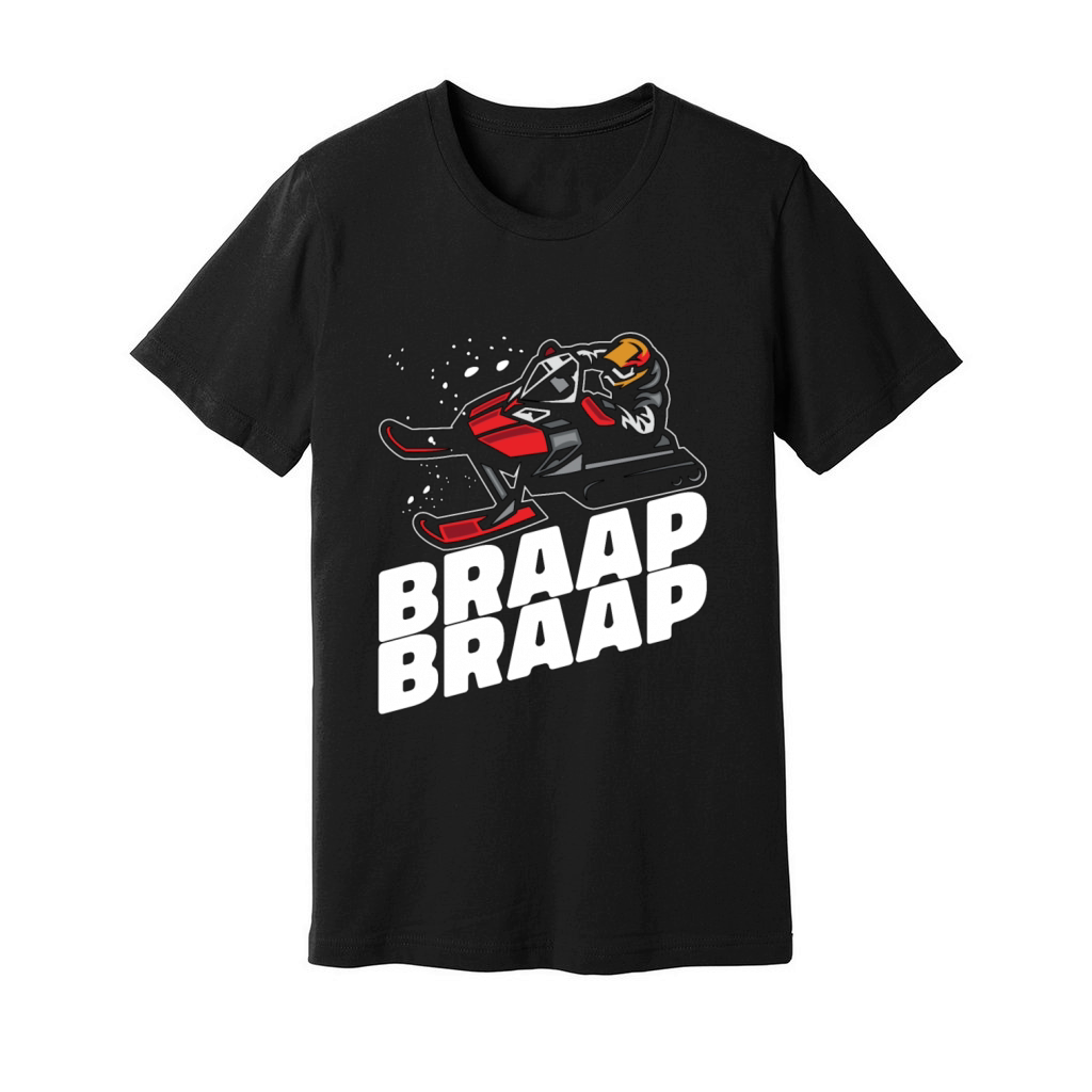 Snowmobile Racing Braap Braap Winter Sports Snow Unisex Jersey Tee