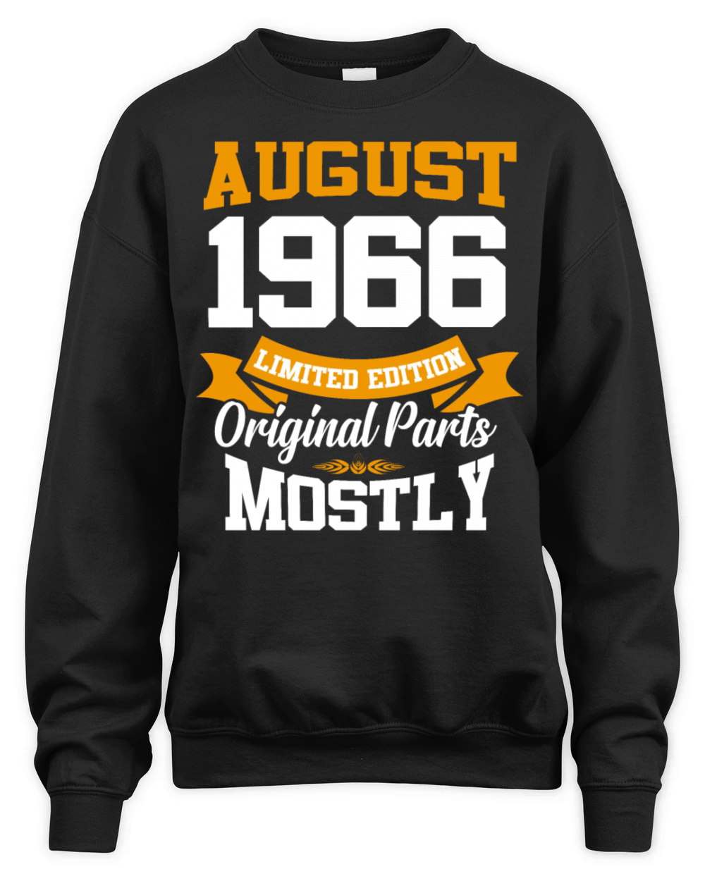 August 1966 Vintage Birthday Present Unisex Premium Crewneck Sweatshirt