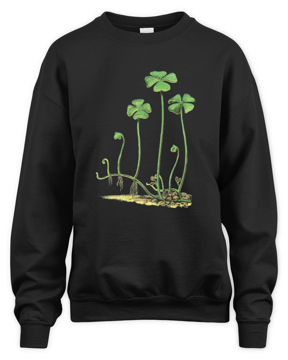 Grow Your Own Way Clover Shamrock Floral Logo Unisex Premium Crewneck Sweatshirt