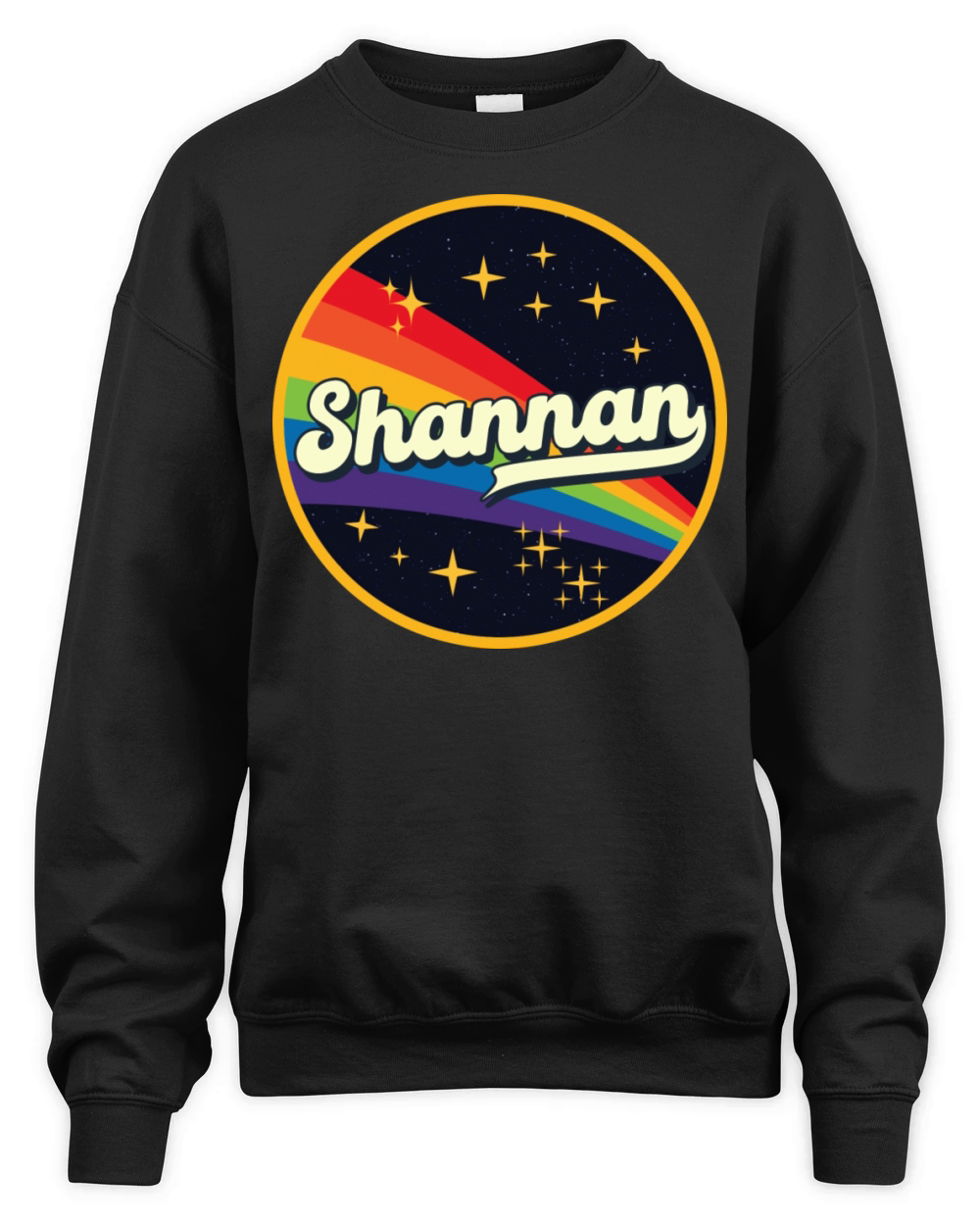 Shannan Rainbow In Space Vintage Style Unisex Premium Crewneck Sweatshirt