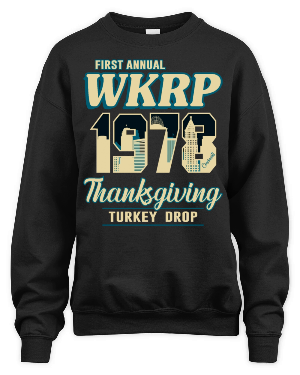 WKRP Thanksgiving Turkey Drop 1978 Cincinnati Unisex Premium Crewneck Sweatshirt