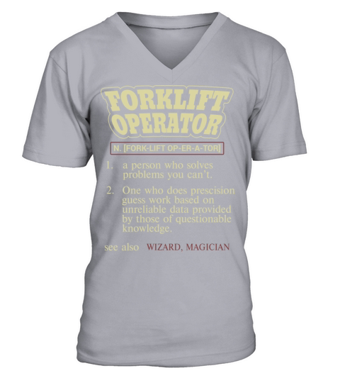 Forklift Operator Definition V-Neck T-shirt